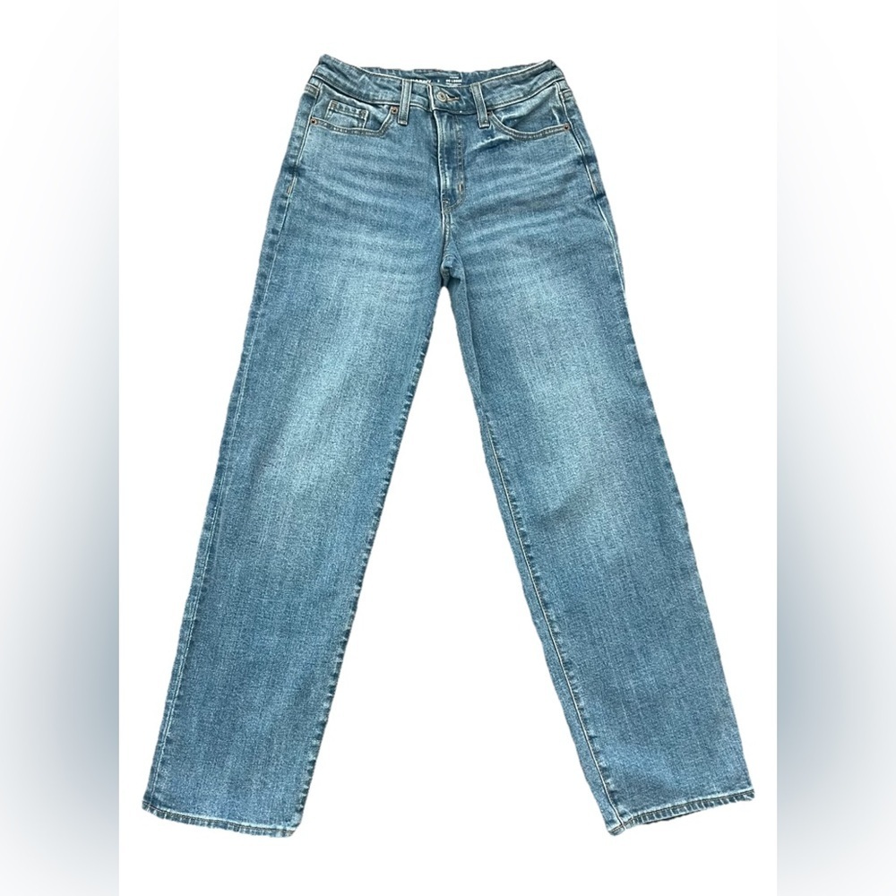 Old Navy Jeans Womens 2 High Rise Curvy OG Loose Relaxed Fit Blue (0804)